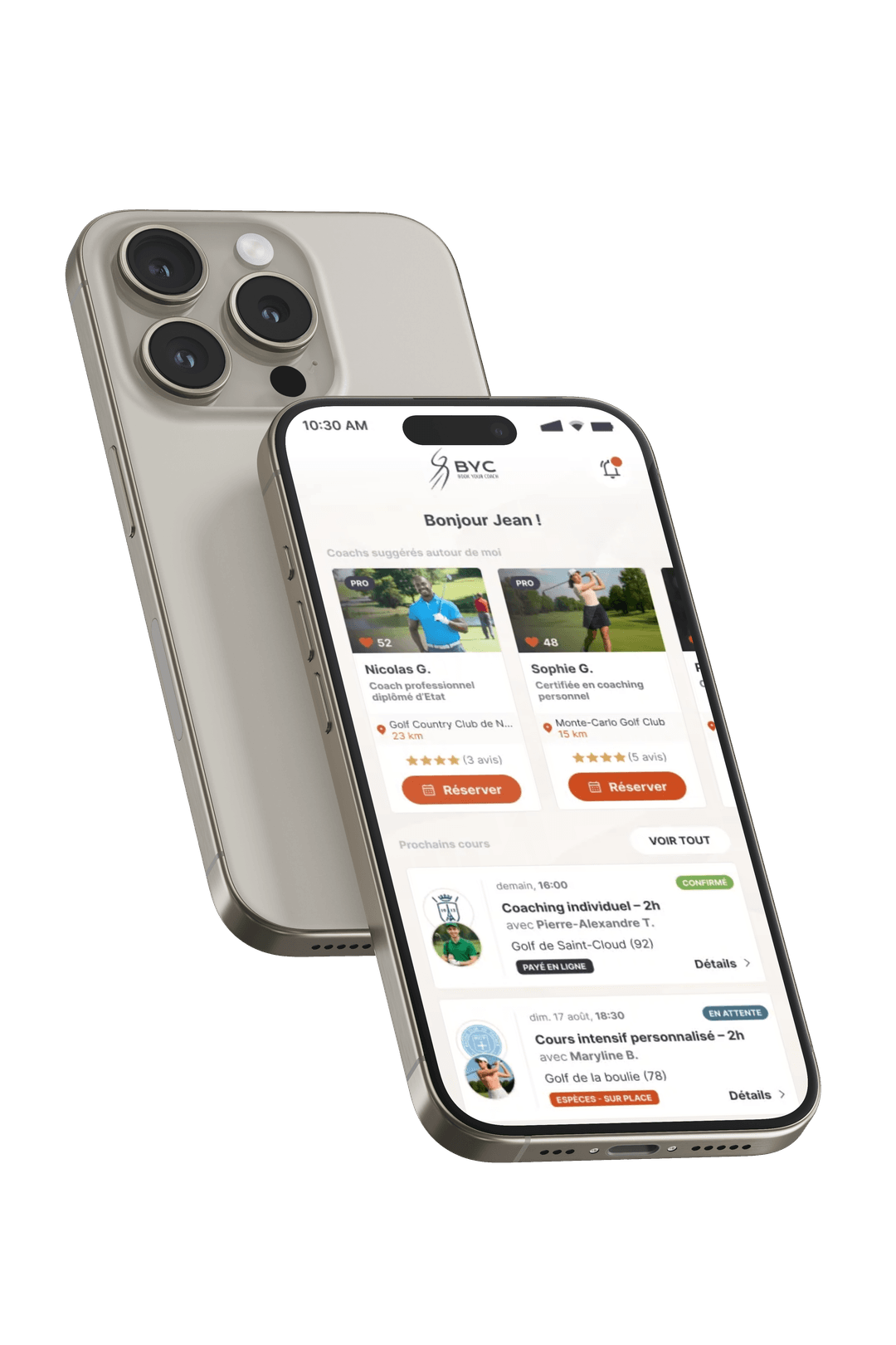 Book Your Coach app - Coach profiles and bookings